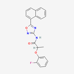 2-(2-fluorophenoxy)-N-[5-(naphthalen-1-yl)-1,2,4-oxadiazol-3-yl]propanamide