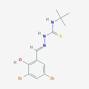 N1-(tert-butyl)-2-(3,5-dibromo-2-hydroxybenzylidene)hydrazine-1-carbothioamide