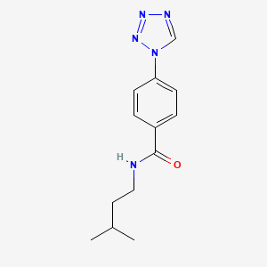 N-(3-methylbutyl)-4-(1H-tetrazol-1-yl)benzamide