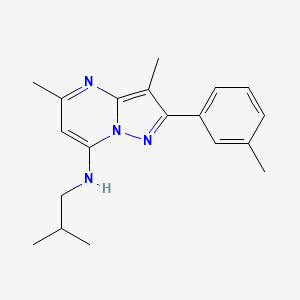 N-isobutyl-3,5-dimethyl-2-(3-methylphenyl)pyrazolo[1,5-a]pyrimidin-7-amine