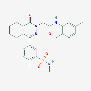 N-(2,5-dimethylphenyl)-2-{4-[4-methyl-3-(methylsulfamoyl)phenyl]-1-oxo-5,6,7,8-tetrahydrophthalazin-2(1H)-yl}acetamide