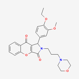 molecular formula C27H30N2O6 B14978124 1-(4-Ethoxy-3-methoxyphenyl)-2-[3-(morpholin-4-yl)propyl]-1,2-dihydrochromeno[2,3-c]pyrrole-3,9-dione 