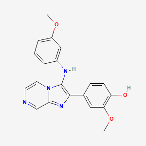 molecular formula C20H18N4O3 B14978144 2-Methoxy-4-{3-[(3-methoxyphenyl)amino]imidazo[1,2-a]pyrazin-2-yl}phenol 