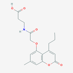 molecular formula C18H21NO6 B14978149 N-{[(7-methyl-2-oxo-4-propyl-2H-chromen-5-yl)oxy]acetyl}-beta-alanine 