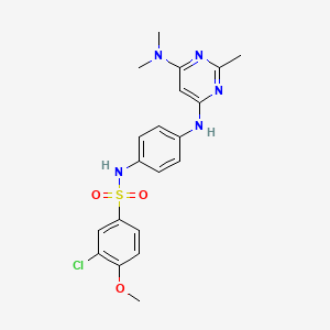 3-chloro-N-(4-((6-(dimethylamino)-2-methylpyrimidin-4-yl)amino)phenyl)-4-methoxybenzenesulfonamide