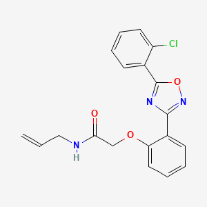 2-{2-[5-(2-chlorophenyl)-1,2,4-oxadiazol-3-yl]phenoxy}-N-(prop-2-en-1-yl)acetamide