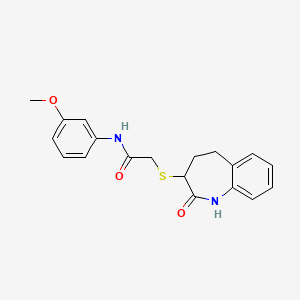 molecular formula C19H20N2O3S B14978187 2-[(2-hydroxy-4,5-dihydro-3H-1-benzazepin-3-yl)sulfanyl]-N-(3-methoxyphenyl)acetamide 