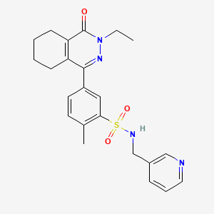 5-(3-ethyl-4-oxo-3,4,5,6,7,8-hexahydrophthalazin-1-yl)-2-methyl-N-(pyridin-3-ylmethyl)benzenesulfonamide