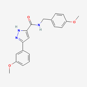 N-(4-methoxybenzyl)-5-(3-methoxyphenyl)-1H-pyrazole-3-carboxamide