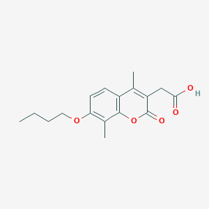 molecular formula C17H20O5 B14978230 (7-butoxy-4,8-dimethyl-2-oxo-2H-chromen-3-yl)acetic acid 