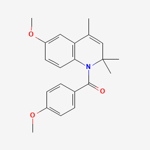 molecular formula C21H23NO3 B14978269 (4-methoxyphenyl)(6-methoxy-2,2,4-trimethylquinolin-1(2H)-yl)methanone 