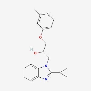 1H-Benzimidazole-1-ethanol, 2-cyclopropyl-alpha-[(3-methylphenoxy)methyl]-