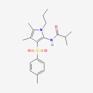 molecular formula C20H28N2O3S B14978295 N-{4,5-dimethyl-3-[(4-methylphenyl)sulfonyl]-1-propyl-1H-pyrrol-2-yl}-2-methylpropanamide 