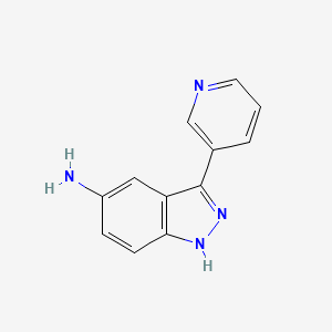 molecular formula C12H10N4 B1497831 3-(pyridin-3-yl)-1H-indazol-5-amine CAS No. 1176535-07-1