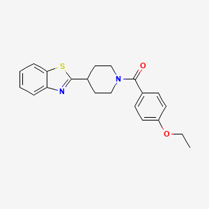 molecular formula C21H22N2O2S B14978323 2-[1-(4-Ethoxybenzoyl)piperidin-4-yl]-1,3-benzothiazole 