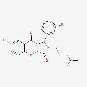 molecular formula C22H20BrClN2O3 B14978328 1-(3-Bromophenyl)-7-chloro-2-[3-(dimethylamino)propyl]-1,2-dihydrochromeno[2,3-c]pyrrole-3,9-dione 