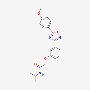 molecular formula C20H21N3O4 B14978337 2-{3-[5-(4-methoxyphenyl)-1,2,4-oxadiazol-3-yl]phenoxy}-N-(propan-2-yl)acetamide 