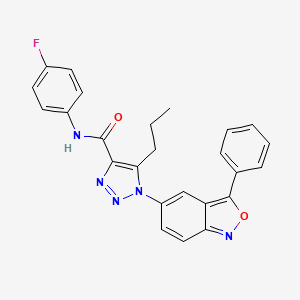 N-(4-fluorophenyl)-1-(3-phenyl-2,1-benzoxazol-5-yl)-5-propyl-1H-1,2,3-triazole-4-carboxamide