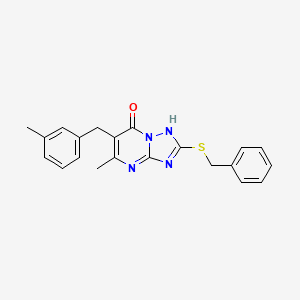 2-(benzylthio)-5-methyl-6-(3-methylbenzyl)[1,2,4]triazolo[1,5-a]pyrimidin-7(4H)-one