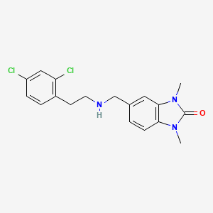 5-({[2-(2,4-dichlorophenyl)ethyl]amino}methyl)-1,3-dimethyl-1,3-dihydro-2H-benzimidazol-2-one