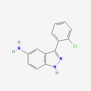 molecular formula C13H10ClN3 B1497843 3-(2-chlorophenyl)-1H-indazol-5-amine CAS No. 1175822-65-7