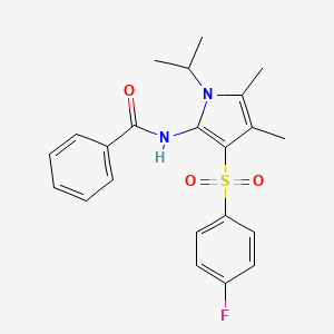 N-{3-[(4-fluorophenyl)sulfonyl]-4,5-dimethyl-1-(propan-2-yl)-1H-pyrrol-2-yl}benzamide