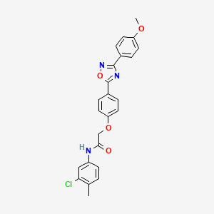 N-(3-chloro-4-methylphenyl)-2-{4-[3-(4-methoxyphenyl)-1,2,4-oxadiazol-5-yl]phenoxy}acetamide