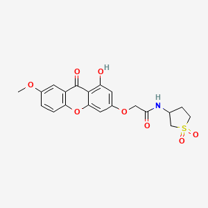 N-(1,1-dioxidotetrahydrothiophen-3-yl)-2-[(1-hydroxy-7-methoxy-9-oxo-9H-xanthen-3-yl)oxy]acetamide