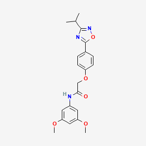 N-(3,5-dimethoxyphenyl)-2-{4-[3-(propan-2-yl)-1,2,4-oxadiazol-5-yl]phenoxy}acetamide