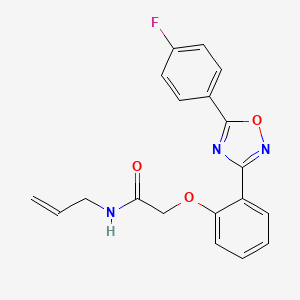 molecular formula C19H16FN3O3 B14978488 2-{2-[5-(4-fluorophenyl)-1,2,4-oxadiazol-3-yl]phenoxy}-N-(prop-2-en-1-yl)acetamide 