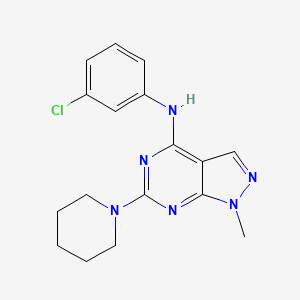 N-(3-chlorophenyl)-1-methyl-6-(piperidin-1-yl)-1H-pyrazolo[3,4-d]pyrimidin-4-amine