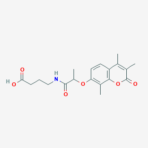 4-({2-[(3,4,8-trimethyl-2-oxo-2H-chromen-7-yl)oxy]propanoyl}amino)butanoic acid