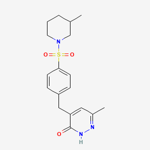 6-methyl-4-{4-[(3-methylpiperidin-1-yl)sulfonyl]benzyl}pyridazin-3(2H)-one