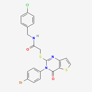 2-{[3-(4-bromophenyl)-4-oxo-3,4-dihydrothieno[3,2-d]pyrimidin-2-yl]sulfanyl}-N-(4-chlorobenzyl)acetamide