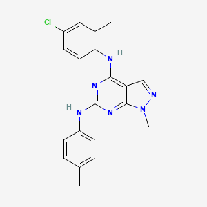 molecular formula C20H19ClN6 B14978527 N~4~-(4-chloro-2-methylphenyl)-1-methyl-N~6~-(4-methylphenyl)-1H-pyrazolo[3,4-d]pyrimidine-4,6-diamine 