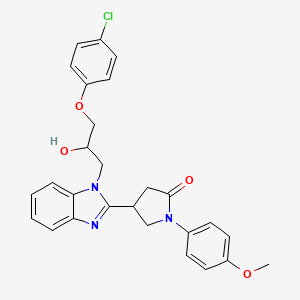 molecular formula C27H26ClN3O4 B14978550 4-{1-[3-(4-chlorophenoxy)-2-hydroxypropyl]-1H-benzimidazol-2-yl}-1-(4-methoxyphenyl)pyrrolidin-2-one 