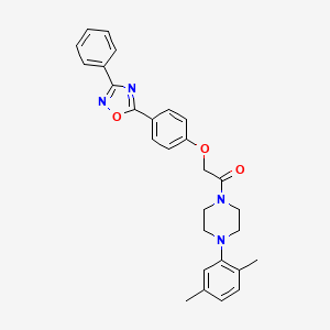 1-[4-(2,5-Dimethylphenyl)piperazin-1-yl]-2-[4-(3-phenyl-1,2,4-oxadiazol-5-yl)phenoxy]ethanone