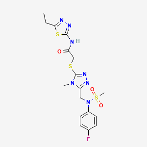 N-(5-ethyl-1,3,4-thiadiazol-2-yl)-2-[(5-{[(4-fluorophenyl)(methylsulfonyl)amino]methyl}-4-methyl-4H-1,2,4-triazol-3-yl)sulfanyl]acetamide