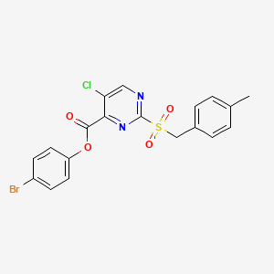 molecular formula C19H14BrClN2O4S B14978590 4-Bromophenyl 5-chloro-2-[(4-methylbenzyl)sulfonyl]pyrimidine-4-carboxylate 