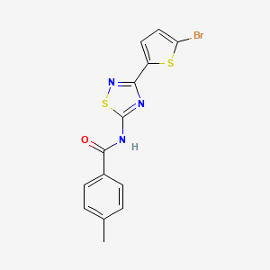 N-[3-(5-bromothiophen-2-yl)-1,2,4-thiadiazol-5-yl]-4-methylbenzamide