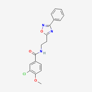 molecular formula C18H16ClN3O3 B14978606 3-chloro-4-methoxy-N-[2-(3-phenyl-1,2,4-oxadiazol-5-yl)ethyl]benzamide 