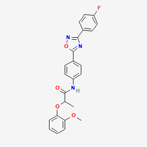 N-{4-[3-(4-fluorophenyl)-1,2,4-oxadiazol-5-yl]phenyl}-2-(2-methoxyphenoxy)propanamide