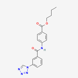 molecular formula C19H19N5O3 B14978660 butyl 4-{[3-(1H-tetrazol-1-yl)benzoyl]amino}benzoate 