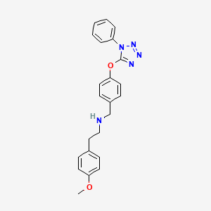 2-(4-methoxyphenyl)-N-{4-[(1-phenyl-1H-tetraazol-5-yl)oxy]benzyl}ethanamine