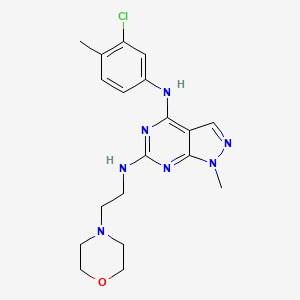 N~4~-(3-chloro-4-methylphenyl)-1-methyl-N~6~-[2-(morpholin-4-yl)ethyl]-1H-pyrazolo[3,4-d]pyrimidine-4,6-diamine