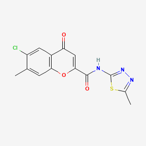 6-chloro-7-methyl-N-(5-methyl-1,3,4-thiadiazol-2-yl)-4-oxo-4H-chromene-2-carboxamide