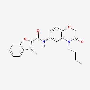 molecular formula C22H22N2O4 B14978734 N-(4-butyl-3-oxo-3,4-dihydro-2H-1,4-benzoxazin-6-yl)-3-methyl-1-benzofuran-2-carboxamide 