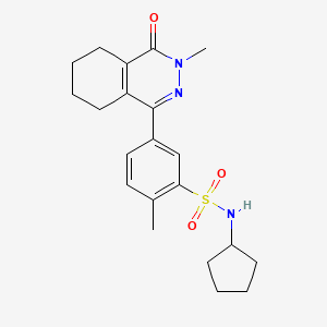 N-cyclopentyl-2-methyl-5-(3-methyl-4-oxo-3,4,5,6,7,8-hexahydrophthalazin-1-yl)benzenesulfonamide