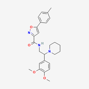 N-[2-(3,4-dimethoxyphenyl)-2-(piperidin-1-yl)ethyl]-5-(4-methylphenyl)-1,2-oxazole-3-carboxamide