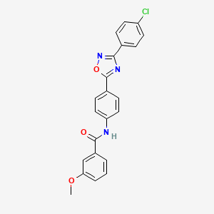 N-{4-[3-(4-chlorophenyl)-1,2,4-oxadiazol-5-yl]phenyl}-3-methoxybenzamide